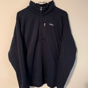 Patagonia better sweater quarter zip blue Sherpa